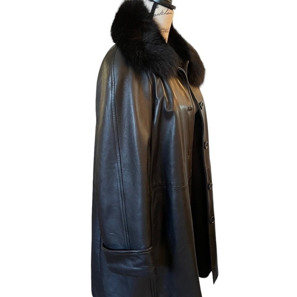 MAVIN Richards black leather coat size medium - Picture 4 of 9